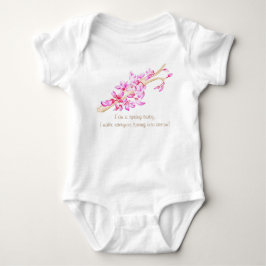Eine schöne Feder auf einem Baby Bodysuit (R) Baby Strampler