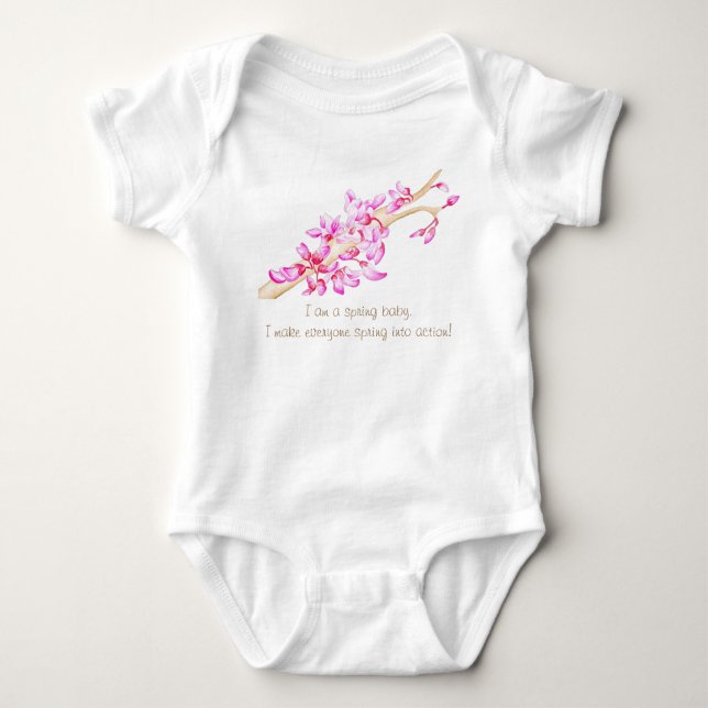 Eine schöne Feder auf einem Baby Bodysuit (R) Baby Strampler (Vorderseite)
