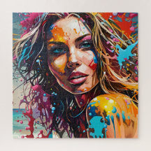 Eine schöne Frau am Strand