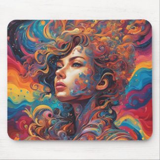 Eine schöne Frau verschwindet Mousepad
