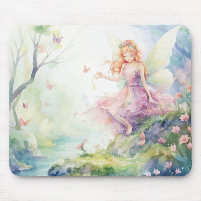 Eine schöne Frühlingsfee Mousepad (Vorne)
