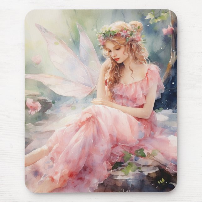 Eine schöne Frühlingsfee Mousepad (Vorne)