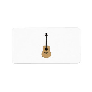 Eine schöne Gitarre Adressaufkleber