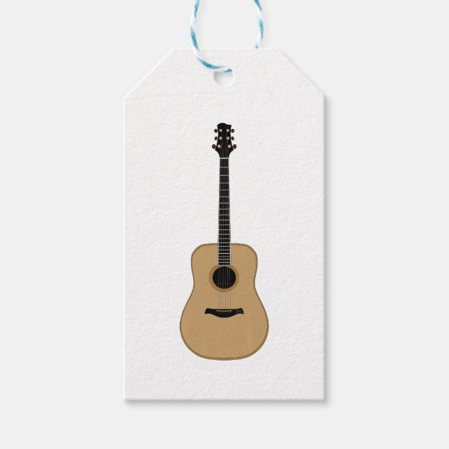 Eine schöne Gitarre Geschenkanhänger (Vorderseite)