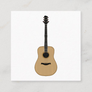 Eine schöne Gitarre Quadratische Visitenkarte
