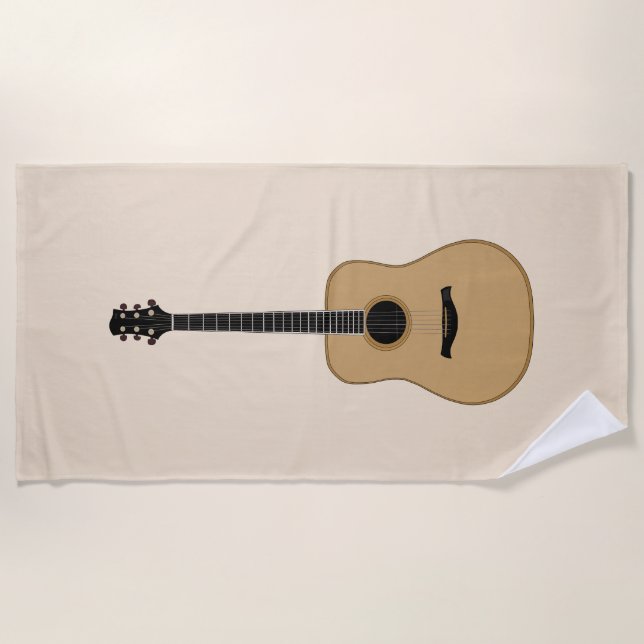 Eine schöne Gitarre Strandtuch (Vorderseite)