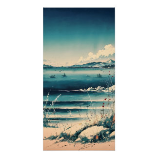 Eine schöne japanische Wasserfarbe Poster