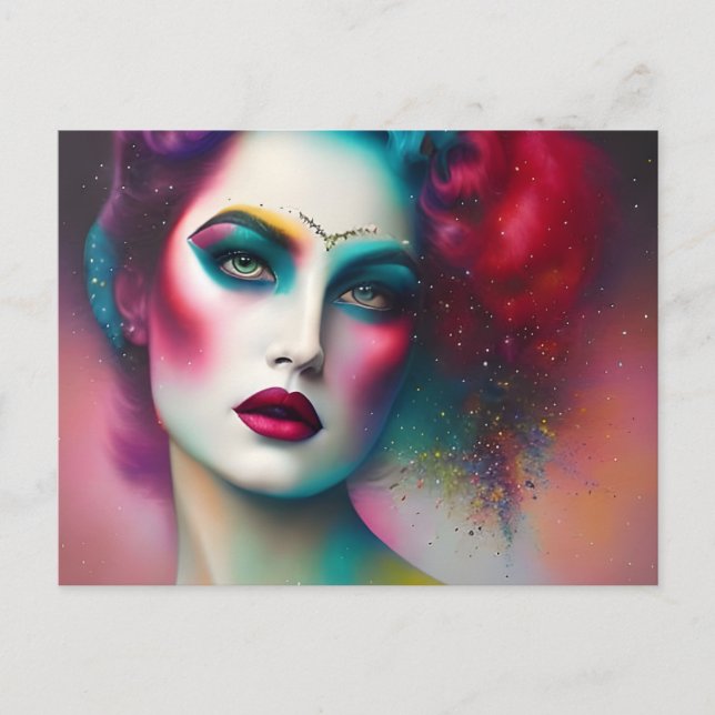 Eine schöne Königin Postkarte (Vorderseite)