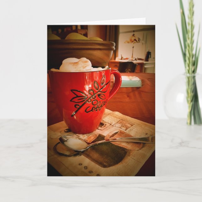 Eine schöne Latte Art von Geburtstag (Karte) Karte (Vorderseite)