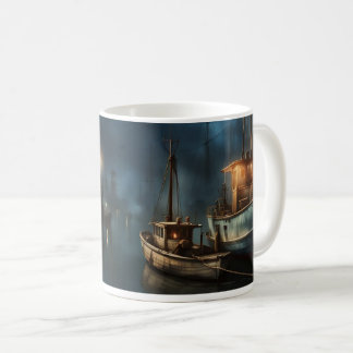 Eine schöne Nacht im Hafen Kaffeetasse