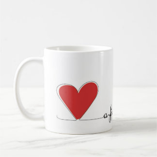 Eine schöne rote Linie Kaffeetasse