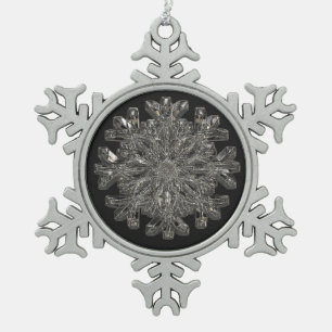 Eine schöne Schneeflocke Schneeflocken Zinn-Ornament