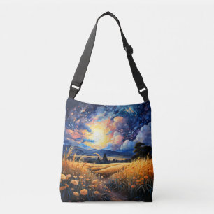 Eine schöne sternklare Nacht-Himmel-Illustration Tragetaschen Mit Langen Trägern