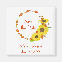 Eine schöne und schöne Sonnenblume Save the Date