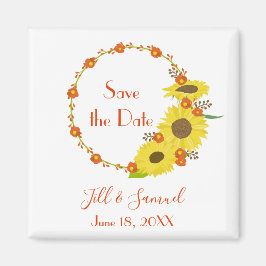 Eine schöne und schöne Sonnenblume Save the Date Magnet