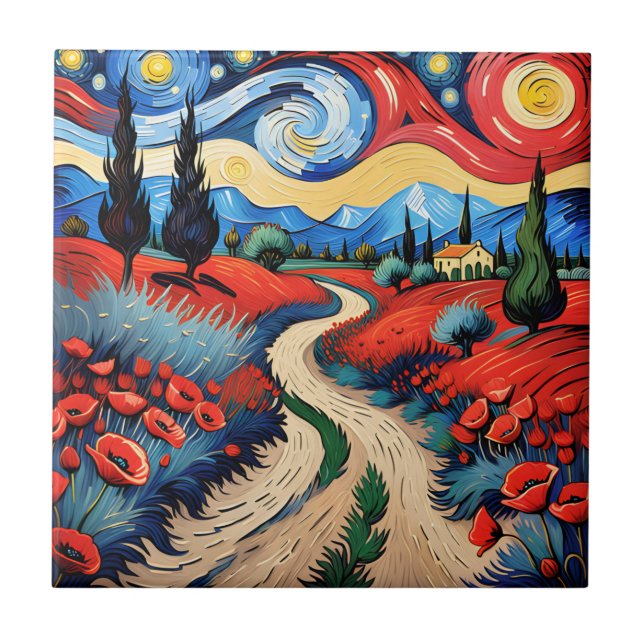 Eine schöne Wiese Fliese (Vorderseite)