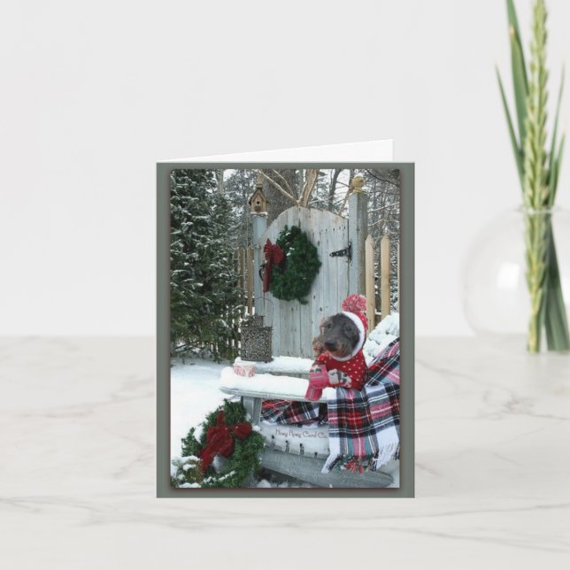 Eine schöne Wintertagskarte (mit Worten) (Vorderseite)