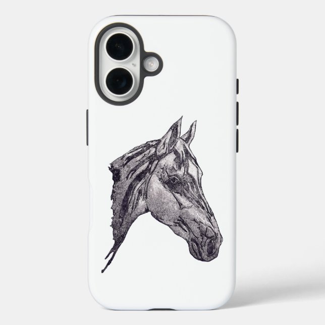 Eine Schönheit der Pferde iPhone 16 Hülle (Rückseite)