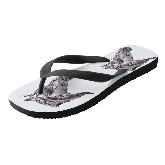 Eine Schönheitskarte für Pferde Flip Flops (Schrägansicht)