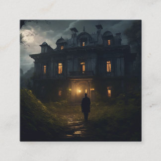 Eine schreckliche Villa Quadratische Visitenkarte