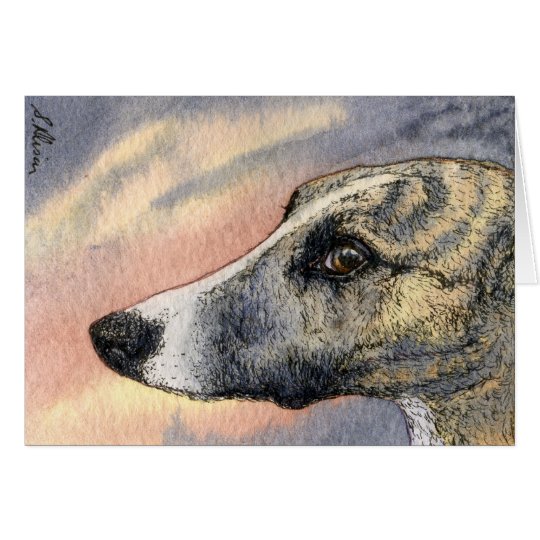 Eine schüchterne, hübsche Jagdhund KARTE