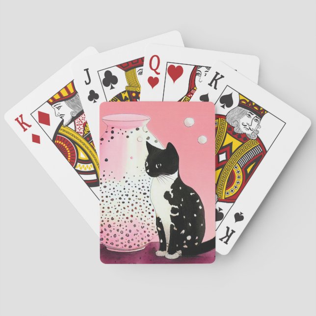 Eine schwarz-weiße Babykiste und ein großer Fleck, Spielkarten (Rückseite)