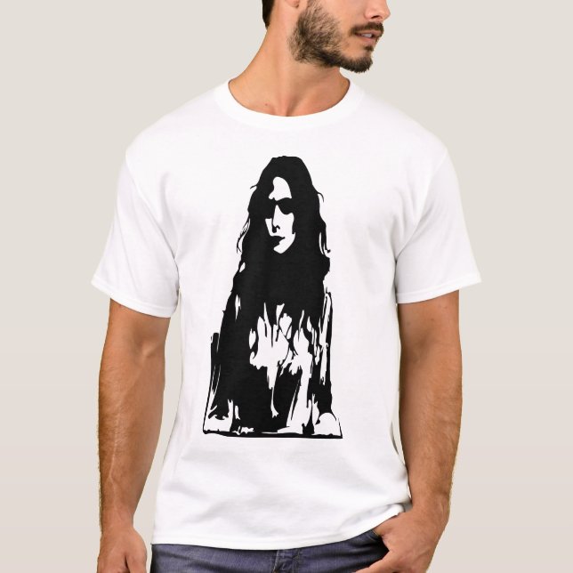 Eine schwarze Frau mit langen, gewellten Haaren T-Shirt (Vorderseite)