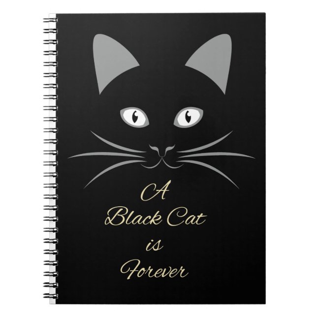 Eine schwarze Katze ist Forever Notizblock (Vorderseite)