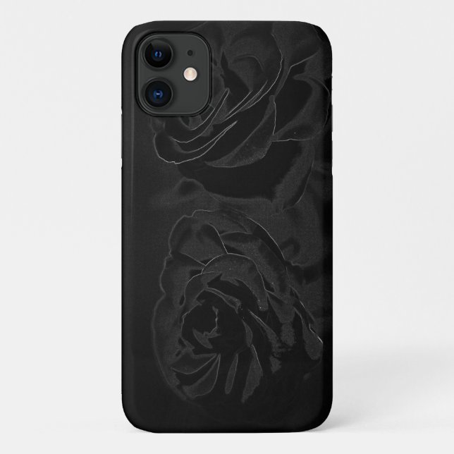 Eine schwarze Rose Case-Mate iPhone Hülle (Rückseite)