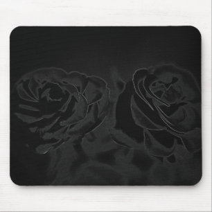 Eine schwarze Rose Mousepad