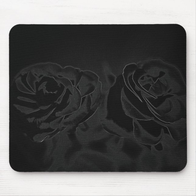 Eine schwarze Rose Mousepad (Vorne)