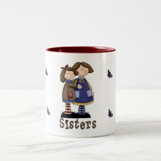 Eine Schwester-Umarmung Zweifarbige Tasse