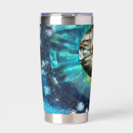 Eine Science-Fiction-Ansicht eines geheimnisvollen Thermobecher