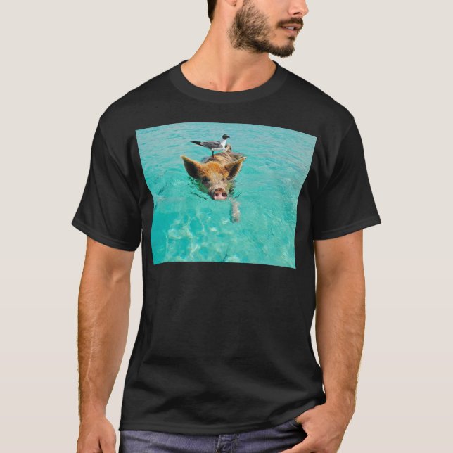 Eine Seemöve und ein Schwein T-Shirt (Vorderseite)