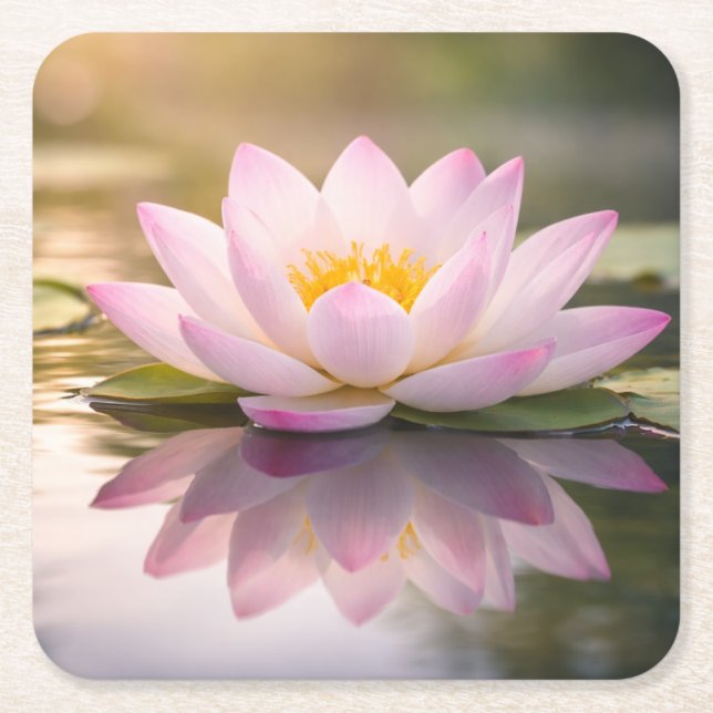 Eine Seerose Rechteckiger Pappuntersetzer (Vorderseite)