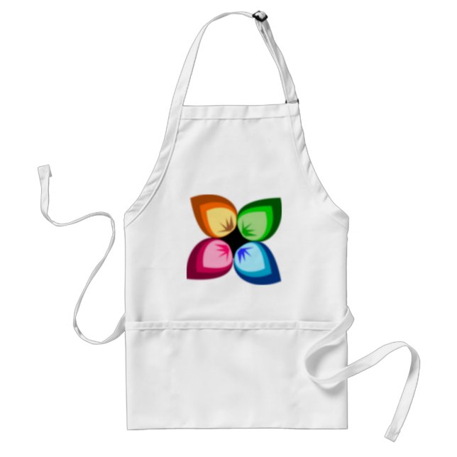 Eine sehr bunte Blume Schürze (Vorne)
