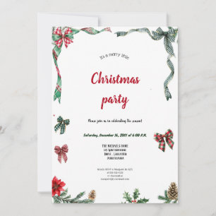 EINE SEHR ELEGANTE GRÜNE UND ROTE WEIHNACHTSPARTY EINLADUNG