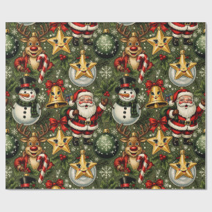 Eine sehr fröhliche Ornament-Party Geschenkpapier