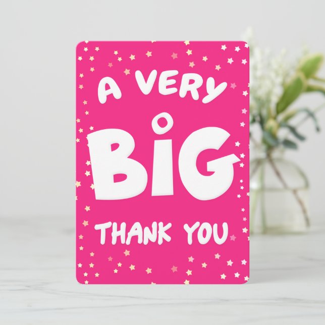 Eine sehr große Dankeskarte von mir (Stehend Vorderseite)