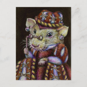 Eine sehr respektvolle Ratte Postkarte