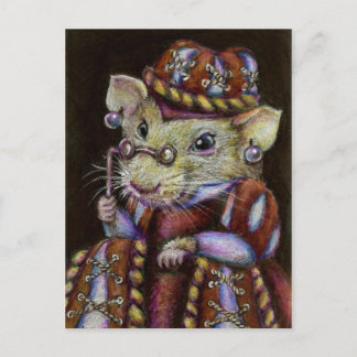 Eine sehr respektvolle Ratte Postkarte