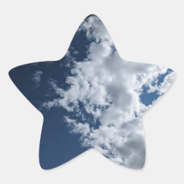 Eine Seite der Wolken Stern-Aufkleber