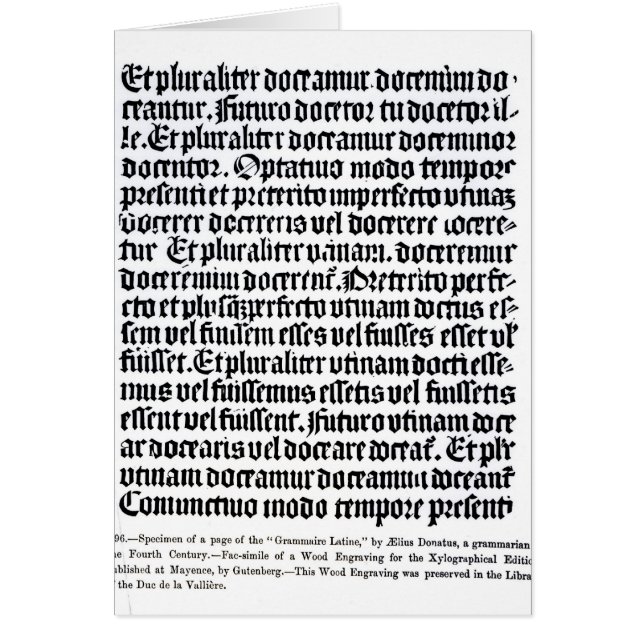 Eine Seite des 'Grammaire Latine (Vorne)