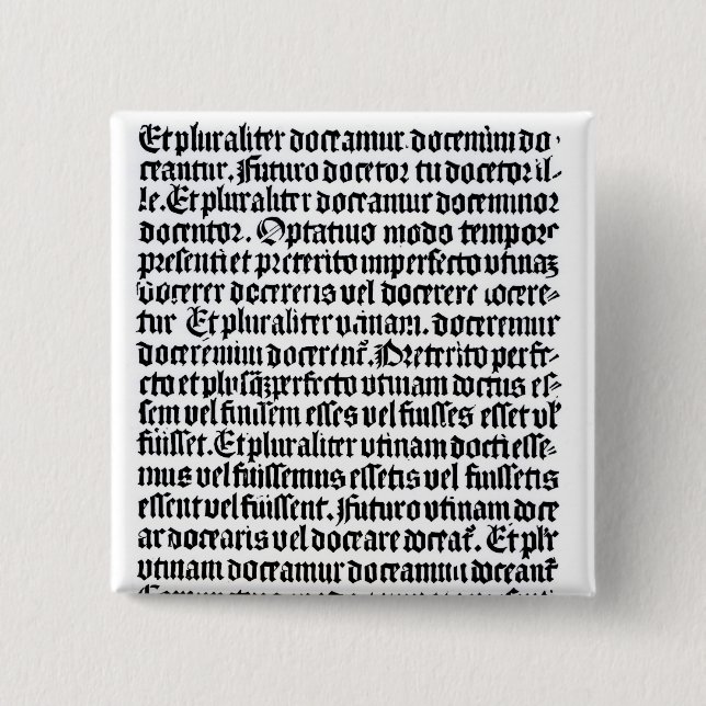 Eine Seite des 'Grammaire Latine Button (Vorderseite)