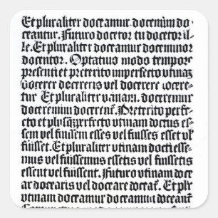 Eine Seite des "Grammaire Latine" Quadratischer Aufkleber