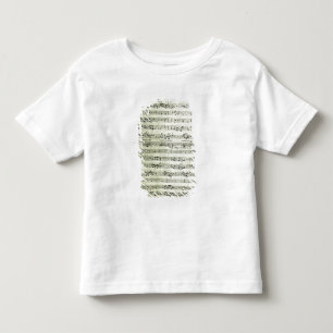 Eine Seite von einer der einzigen zwei Kopien Kleinkind T-shirt