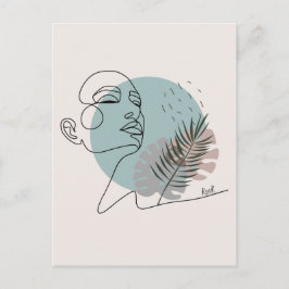 Eine sexy Frau. Minimalistische Kunst mit sanften  Postkarte