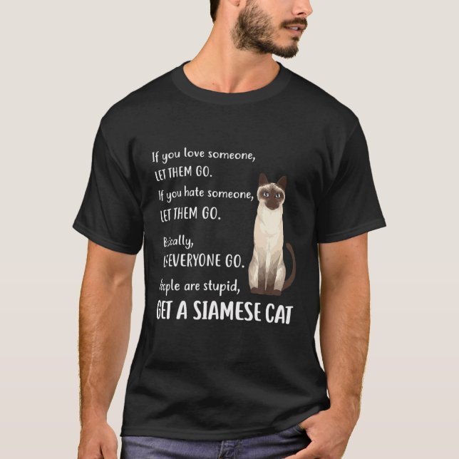 Eine Siamkatze, ein siamesisches T-Shirt (Vorderseite)