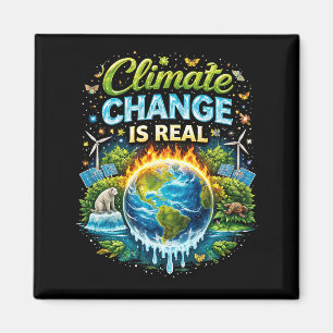 Eine sich erwärmende Welt Magnet