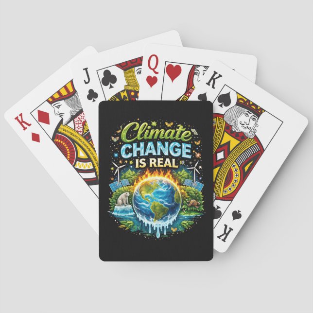 Eine sich erwärmende Welt Spielkarten (Rückseite)